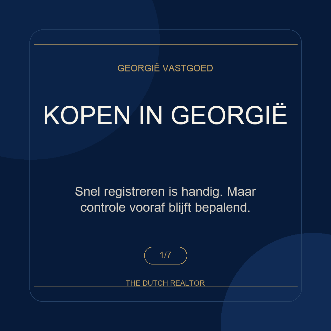 The Dutch Realtor carousel over vastgoed kopen in Georgië